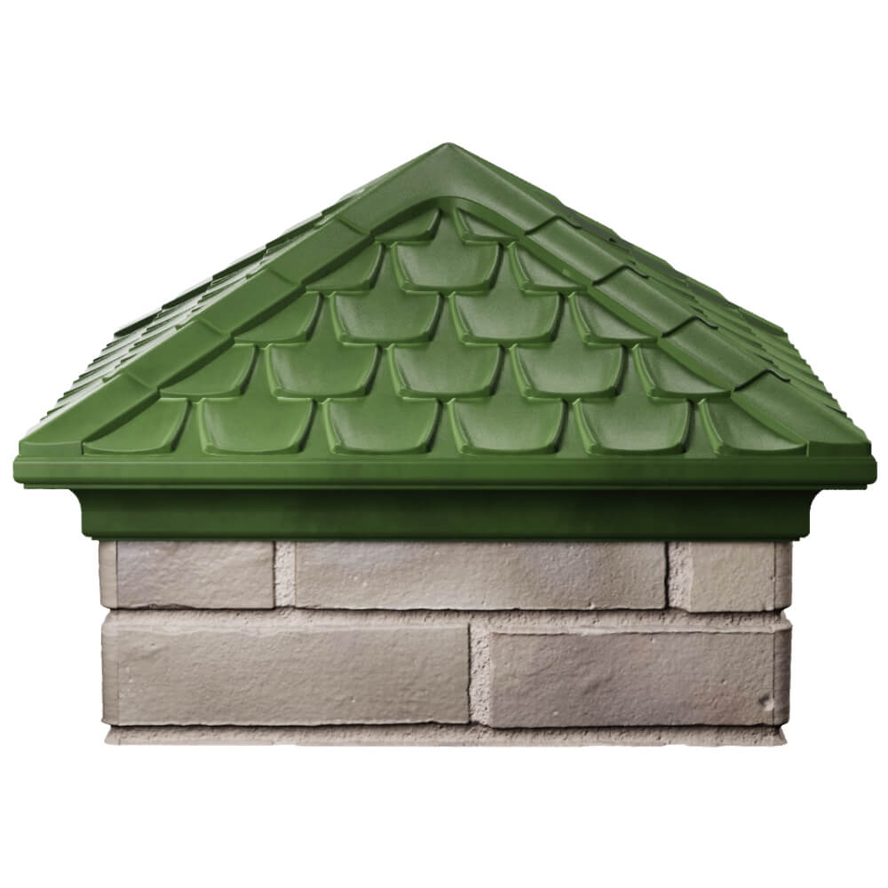 Колпак Zking Эльбрус Зеленый на столб 1.5х1.5 кирпича (385х385мм) Арзамас фото