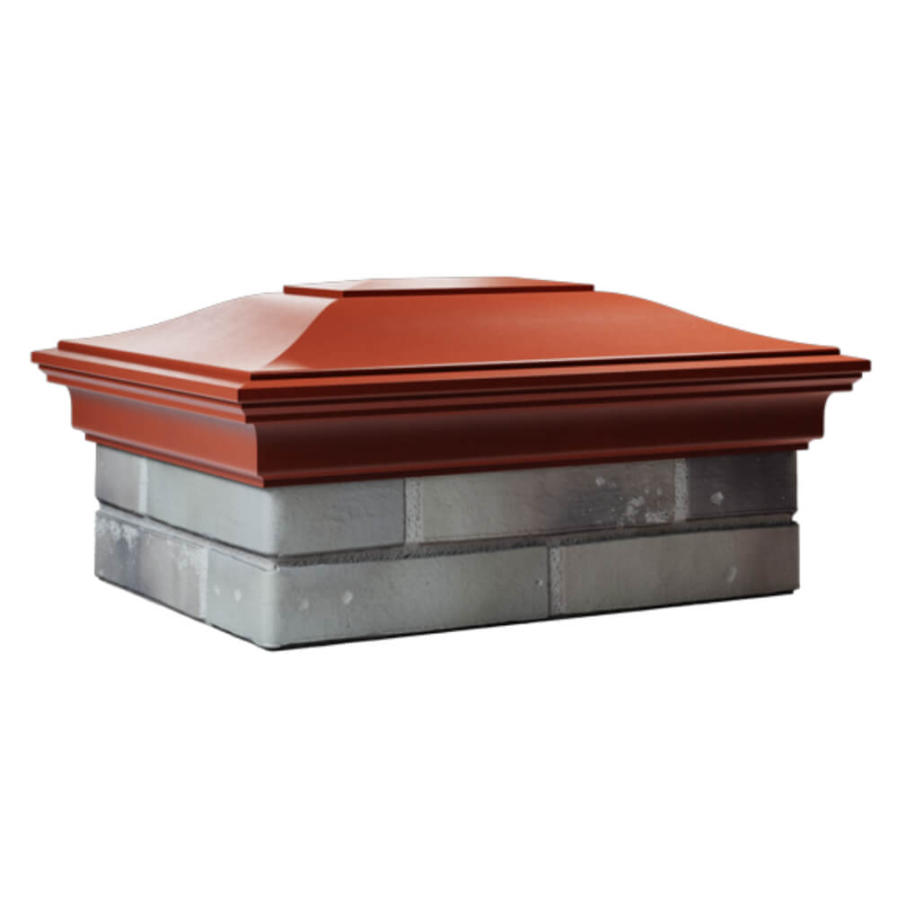 Колпак Zking Монблан Красный на столб 2х1.5 кирпича (515х385мм) в Арзамасе фото