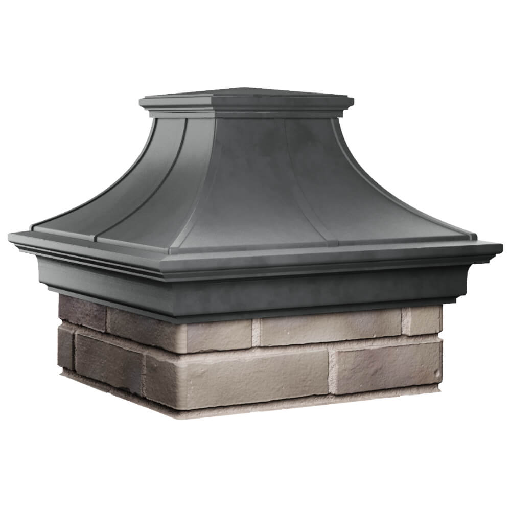 Колпак Zking Монблан Премиум Серый на столб 1.5х1.5 кирпича (385х385мм) в Арзамасе фото