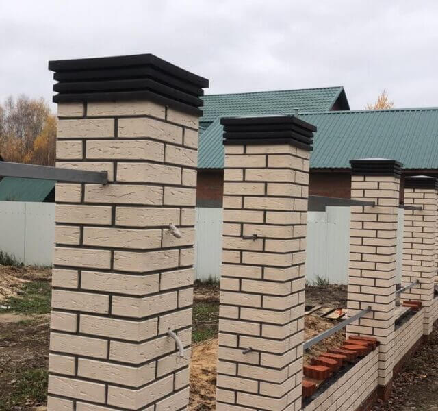 Колпак Zking Бона ХайТек Коричневый на столб 1.5х1.5 кирпича (385х385мм) в Арзамасе фото