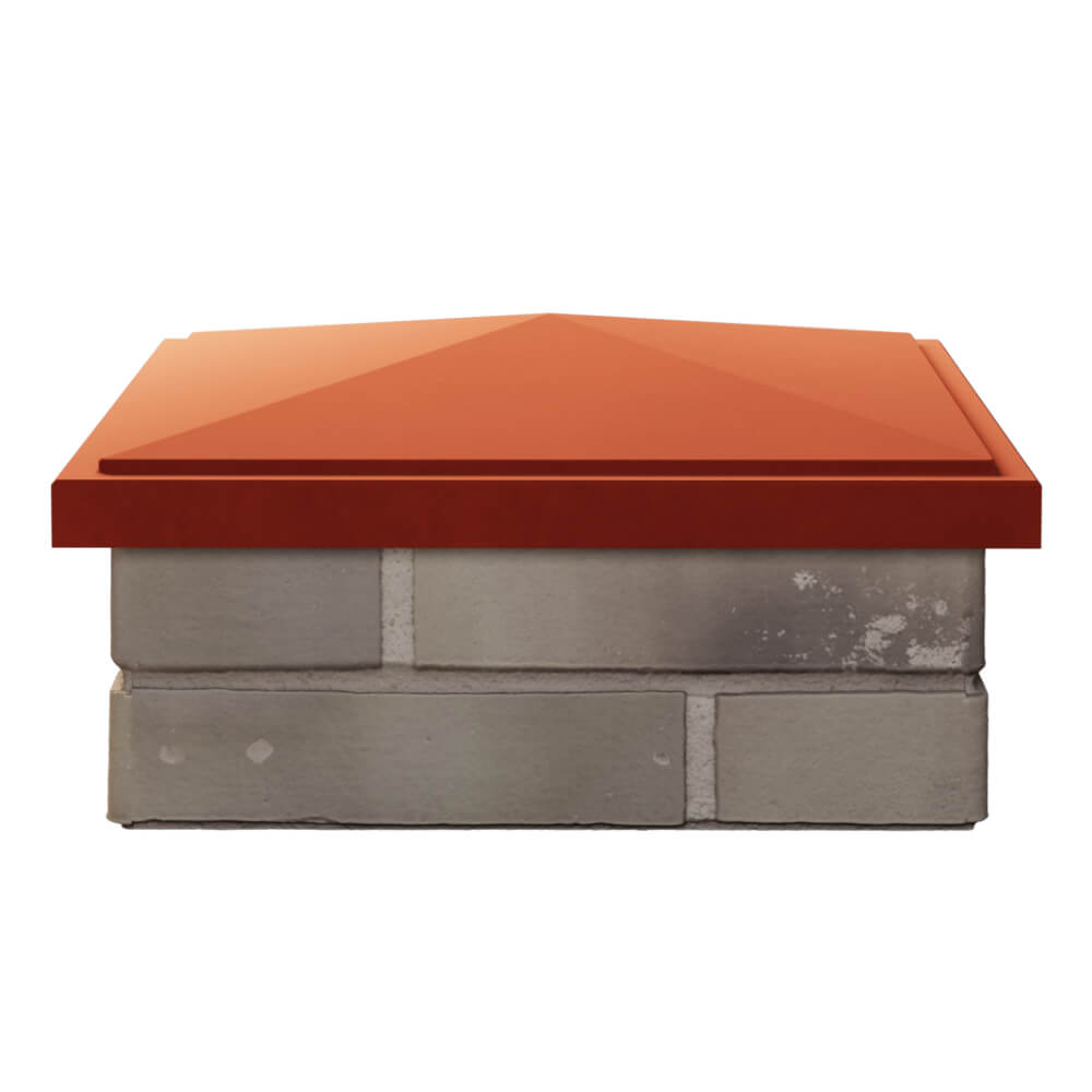 Колпак Zking БонаМоно Красный на столб 1.5х1.5 кирпича (385х385, 400х400мм) Арзамас фото