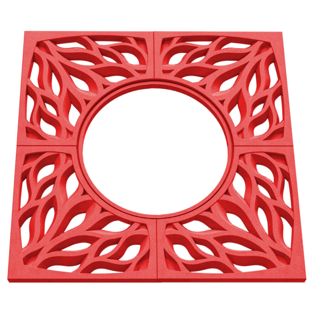 Приствольная решетка для дерева ZKING CRUST 1.2х1.2м Красная в Арзамасе фото