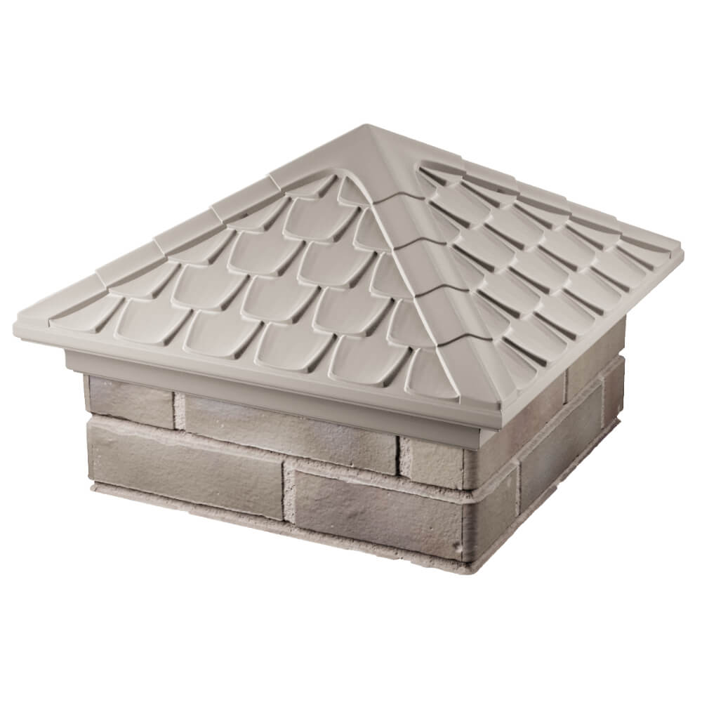 Колпак Zking Эльбрус Бежевый на столб 1.5х1.5 кирпича (385х385мм) в Арзамасе фото