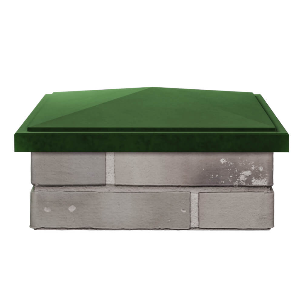 Колпак Zking БонаМоно Зеленый на столб 1.5х1.5 кирпича (385х385, 400х400мм) Арзамас фото