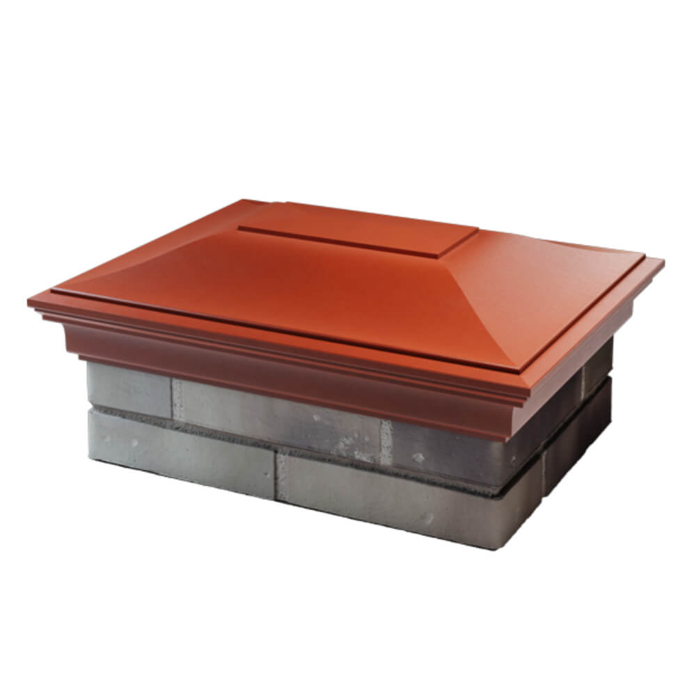 Колпак Zking Монблан Красный на столб 2х1.5 кирпича (515х385мм) в Арзамасе фото