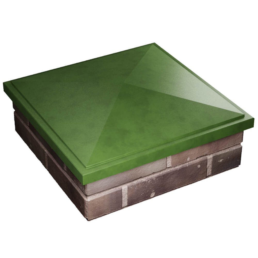 Колпак Zking БонаМоно Зеленый на столб 2х2 кирпича (515х515, 530х530мм) в Арзамасе фото