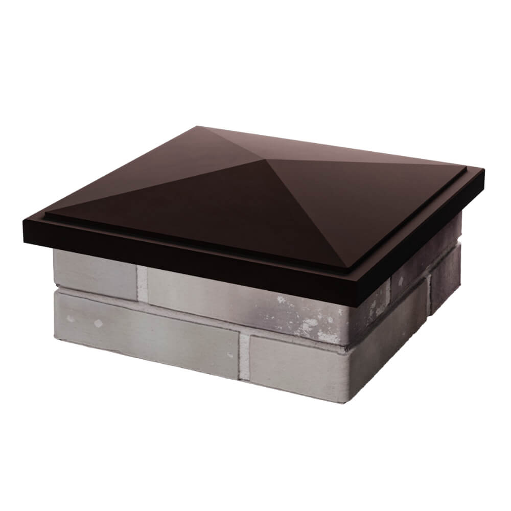 Колпак Zking БонаМоно Коричневый на столб 1.5х1.5 кирпича (385х385, 400х400мм) в Арзамасе фото