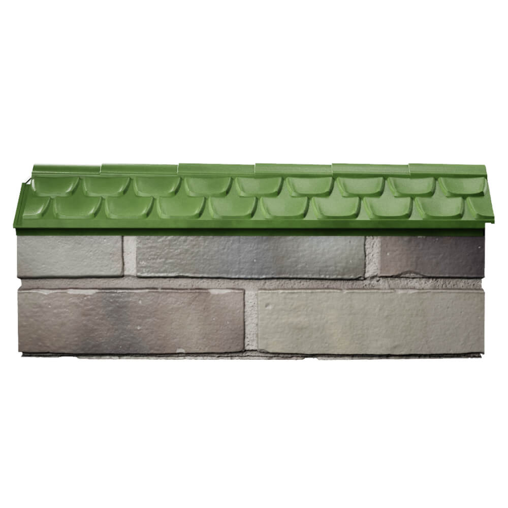 Парапет Zking Эльбрус Зеленый с посадкой на 0.5 кирпича (130мм) в Арзамасе фото