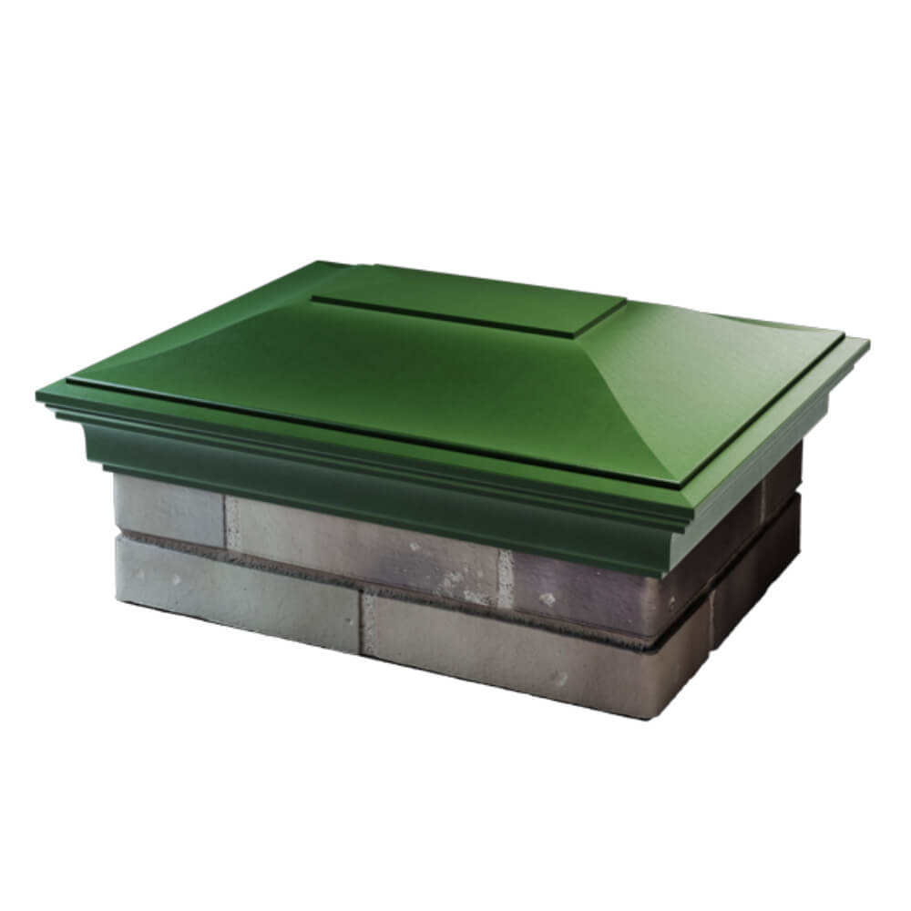 Колпак Zking Монблан Зеленый на столб 2х1.5 кирпича (515х385мм) в Арзамасе фото