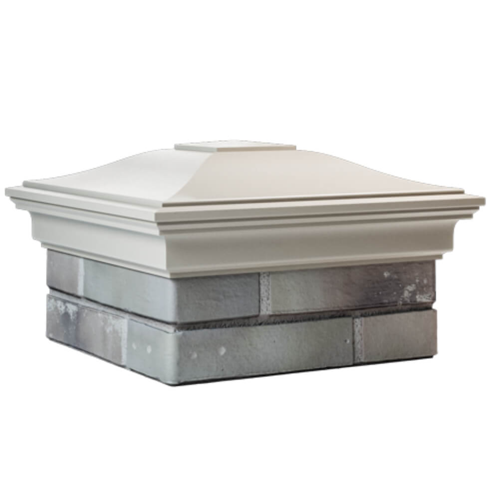 Колпак Zking Монблан Бежевый на столб 1.5х1.5 кирпича (385х385мм) в Арзамасе фото