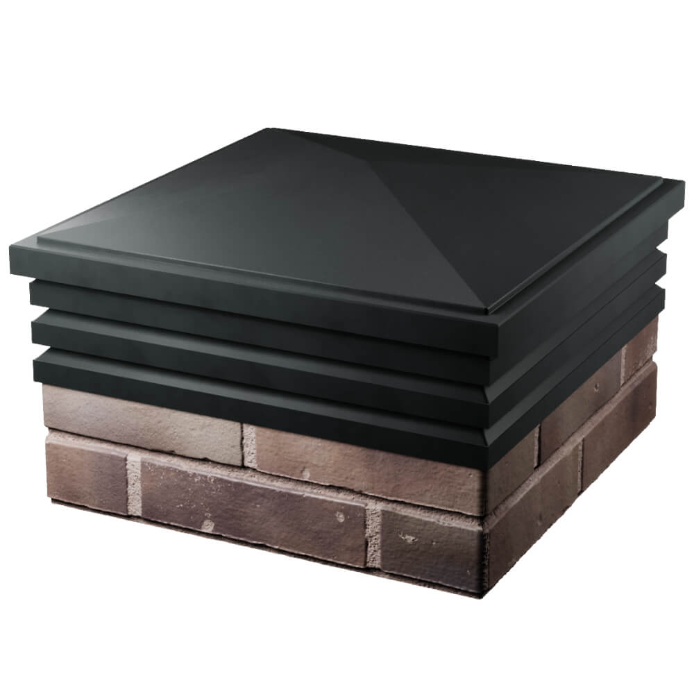 Колпак Zking Бона ХайТек Черный на столб 2х2 кирпича (513х513мм) в Арзамасе фото