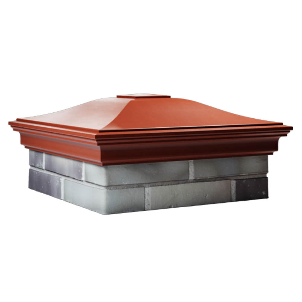 Колпак Zking Монблан Красный на столб 2х2 кирпича (515х515мм) в Арзамасе фото