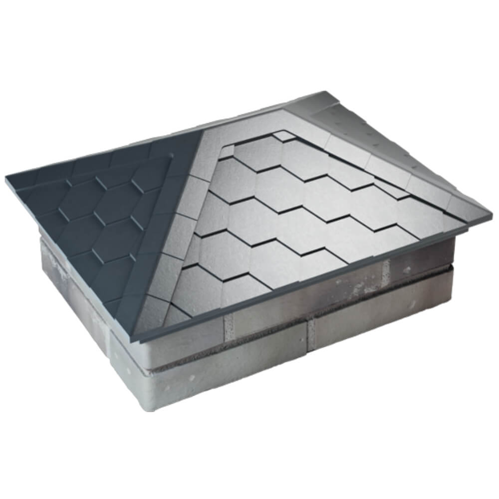 Колпак Zking Эверест Серый на столб 2х1.5 кирпича (520х390мм) Арзамас фото