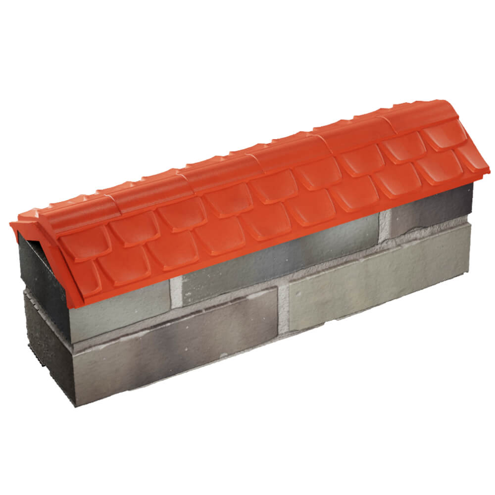 Парапет Zking Эльбрус Красный с посадкой на 0.5 кирпича (130мм) в Арзамасе фото