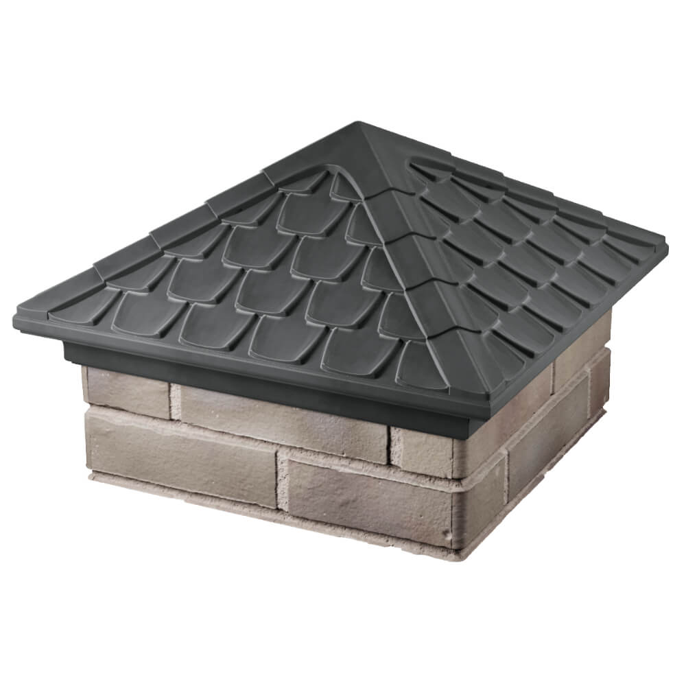 Колпак Zking Эльбрус Серый на столб 1.5х1.5 кирпича (385х385мм) в Арзамасе фото