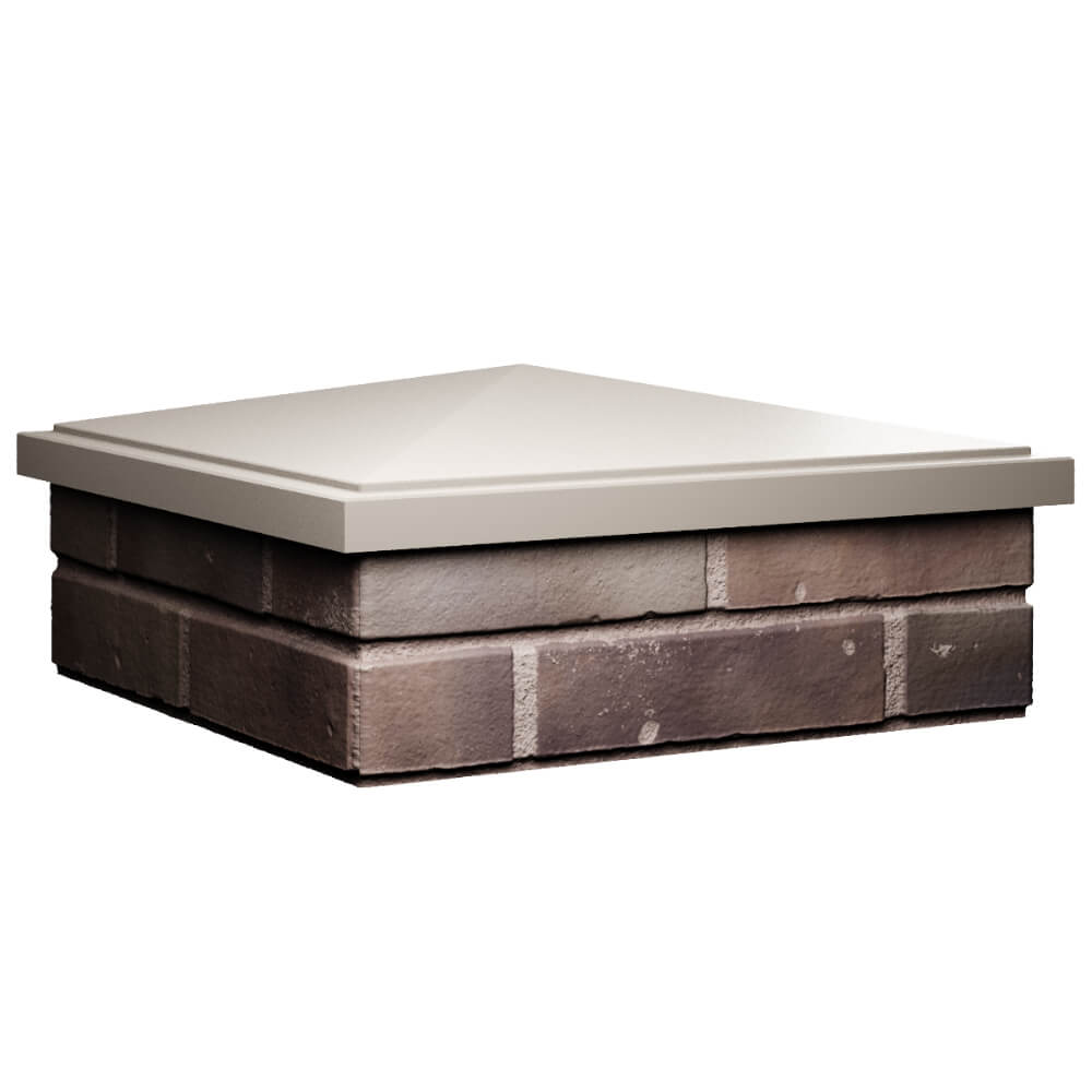 Колпак Zking БонаМоно Бежевый на столб 2х2 кирпича (515х515, 530х530мм) в Арзамасе фото