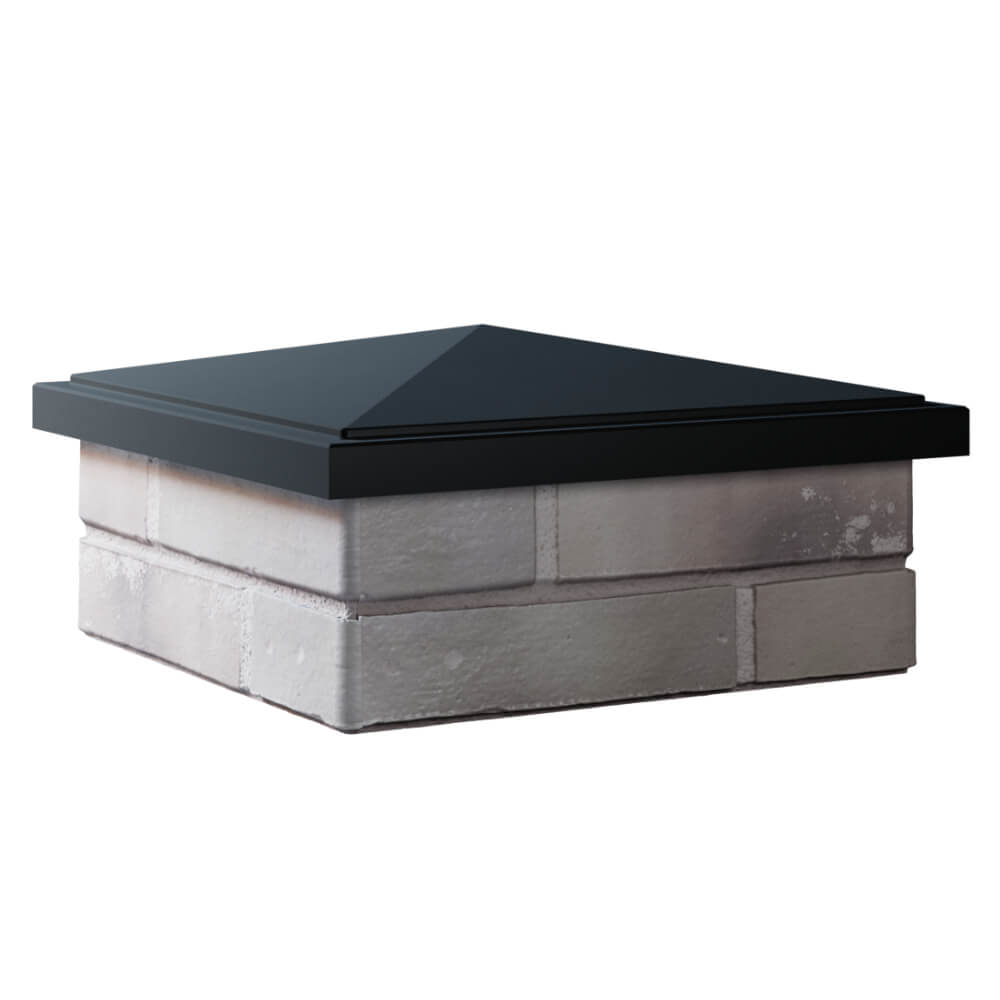 Колпак Zking БонаМоно Черный на столб 1.5х1.5 кирпича (385х385, 400х400мм) в Арзамасе фото