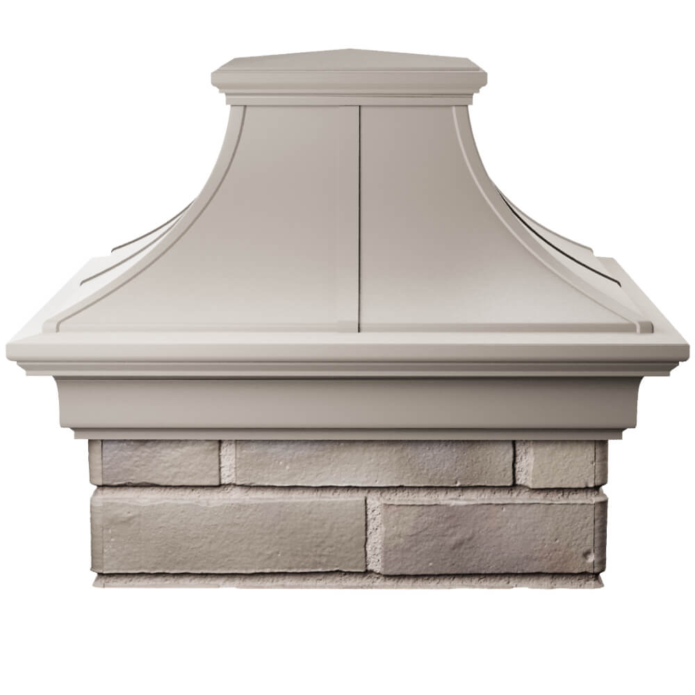 Колпак Zking Монблан Премиум Бежевый на столб 1.5х1.5 кирпича (385х385мм) Арзамас фото