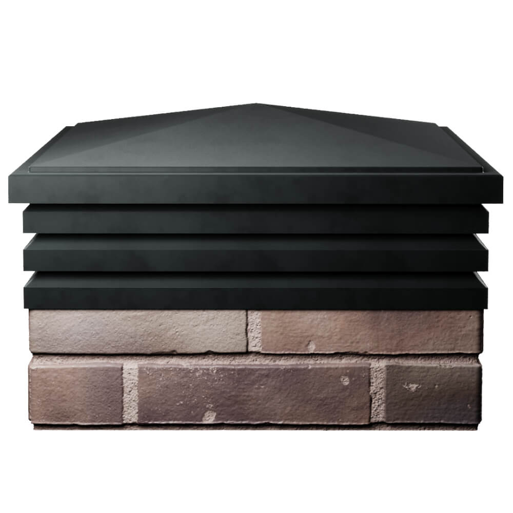 Колпак Zking Бона ХайТек Черный на столб 2х2 кирпича (513х513мм) Арзамас фото