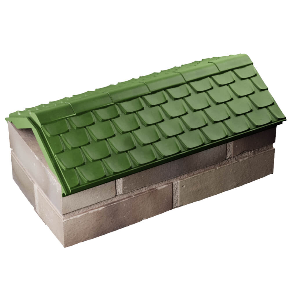 Парапет Zking Эльбрус Зеленый с посадкой на 1 кирпич (255мм) в Арзамасе фото