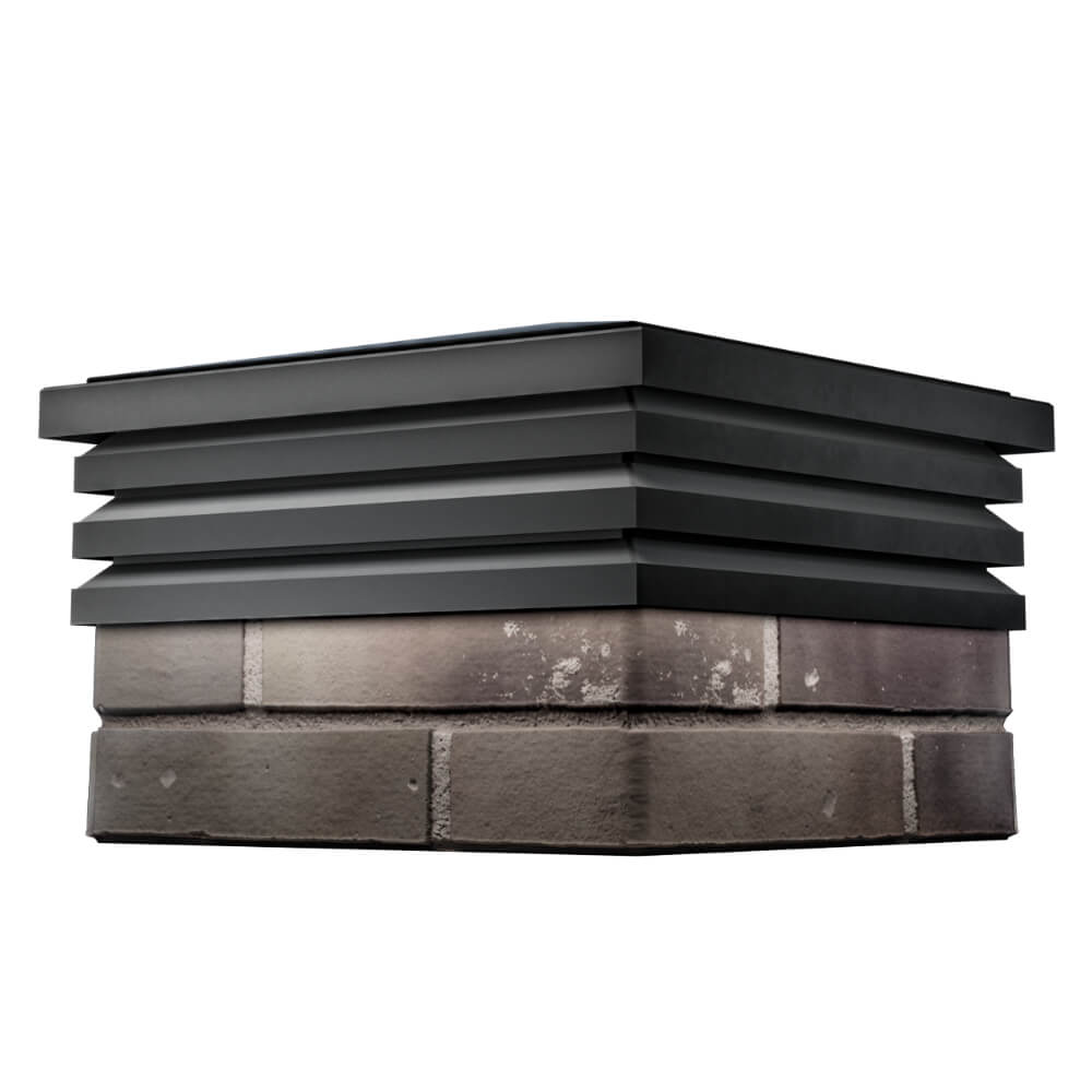 Колпак Zking Бона ХайТек Черный на столб 1.5х1.5 кирпича (385х385мм) в Арзамасе фото