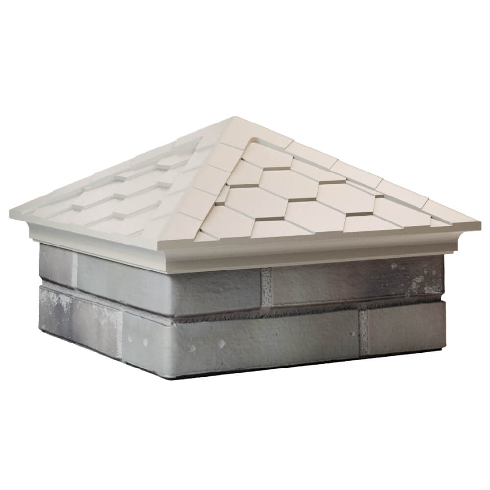 Колпак Zking Эверест Бежевый на столб 1.5х1.5 кирпича (390х390мм) в Арзамасе фото