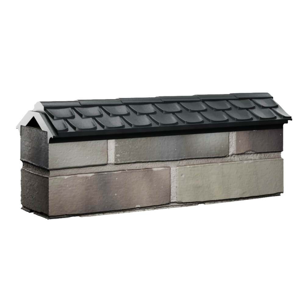 Парапет Zking Эльбрус Черный с посадкой на 0.5 кирпича (130мм) Арзамас фото