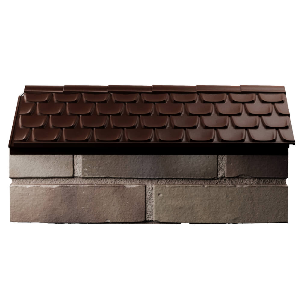 Парапет Zking Эльбрус Коричневый с посадкой на 1 кирпич (255мм) в Арзамасе фото