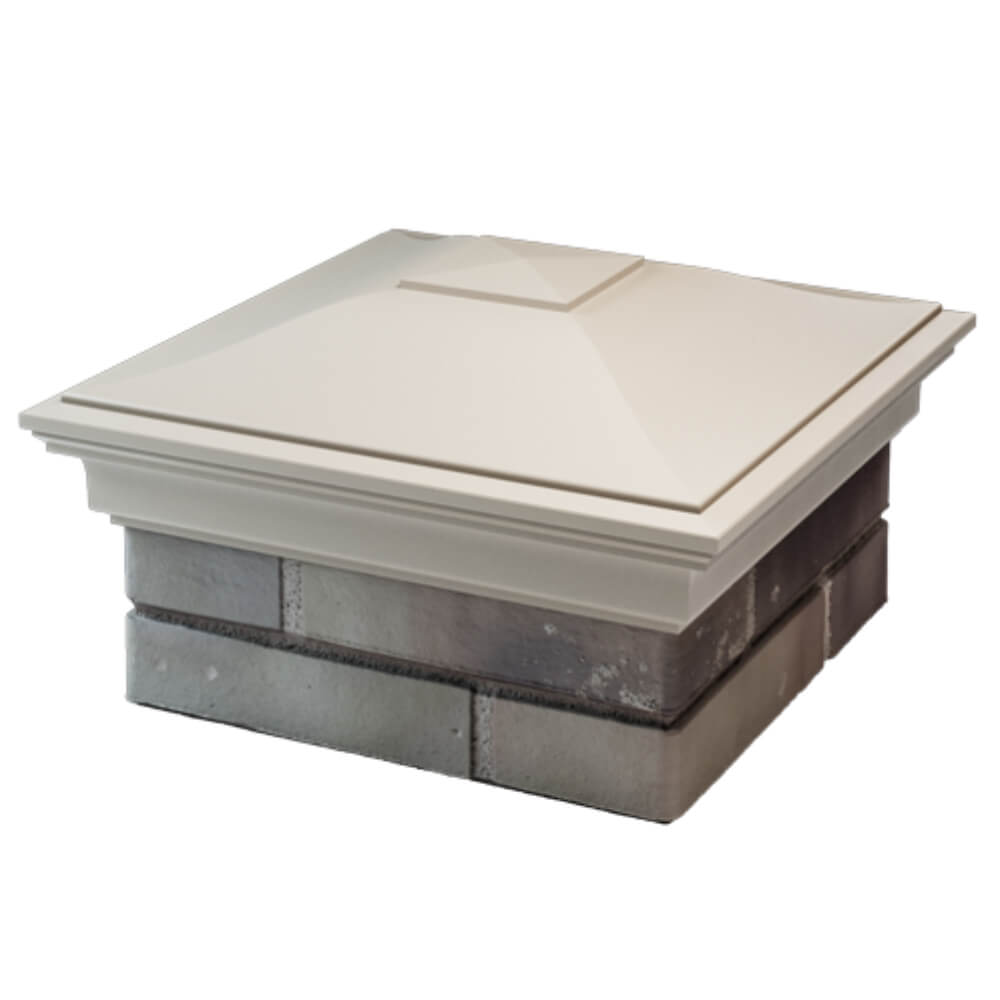 Колпак Zking Монблан Бежевый на столб 1.5х1.5 кирпича (385х385мм) в Арзамасе фото