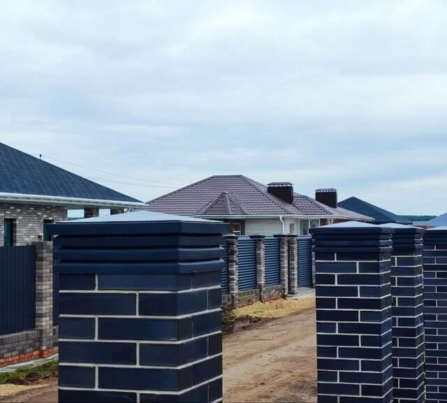 Колпак Zking Бона ХайТек Серый на столб 1.5х1.5 кирпича (385х385мм) в Арзамасе фото