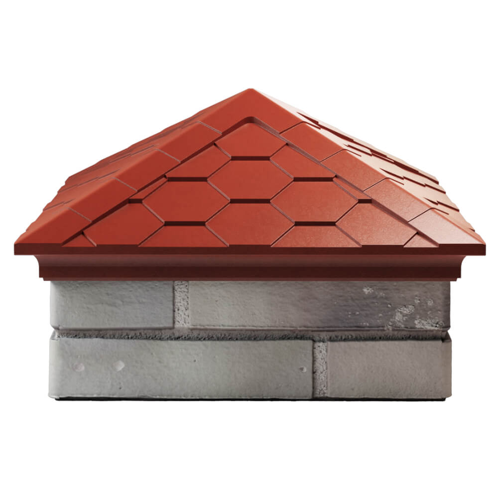 Колпак Zking Эверест Красный на столб 1.5х1.5 кирпича (390х390мм) Арзамас фото