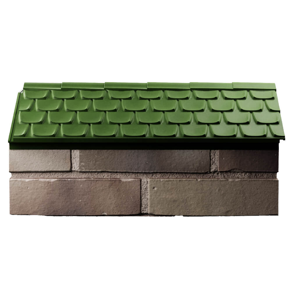 Парапет Zking Эльбрус Зеленый с посадкой на 1 кирпич (255мм) в Арзамасе фото