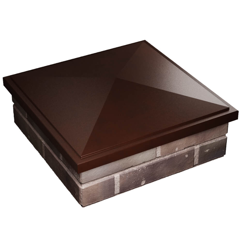 Колпак Zking БонаМоно Коричневый на столб 2х2 кирпича (515х515, 530х530мм) в Арзамасе фото