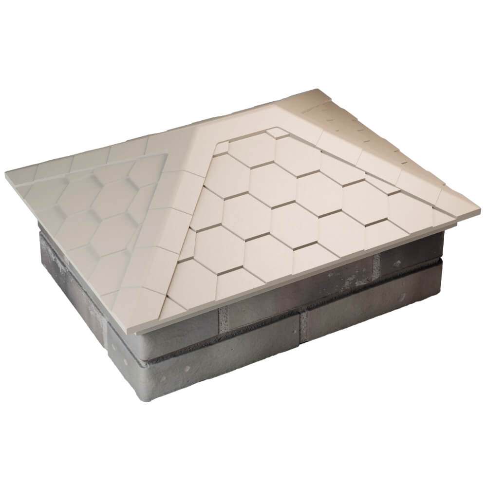 Колпак Zking Эверест Бежевый на столб 2х1.5 кирпича (520х390мм) Арзамас фото