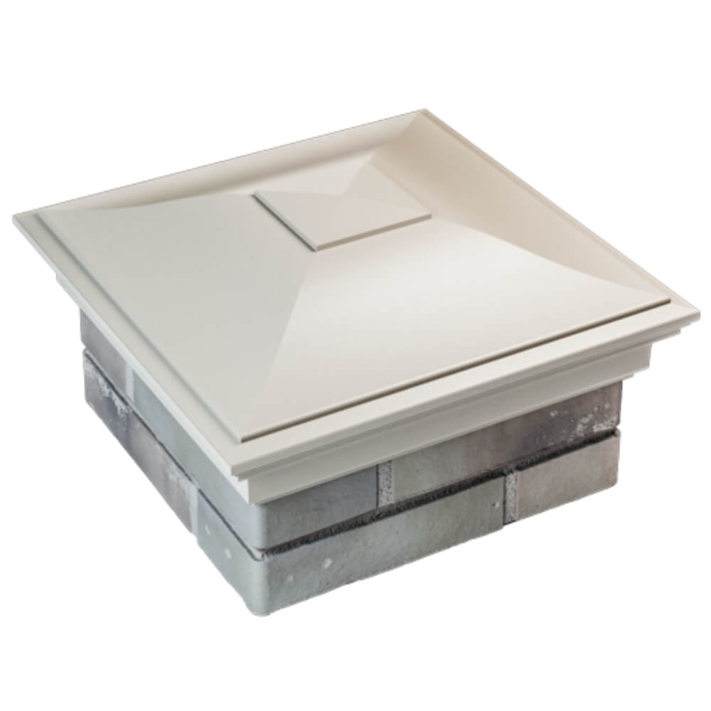 Колпак Zking Монблан Бежевый на столб 1.5х1.5 кирпича (385х385мм) в Арзамасе фото