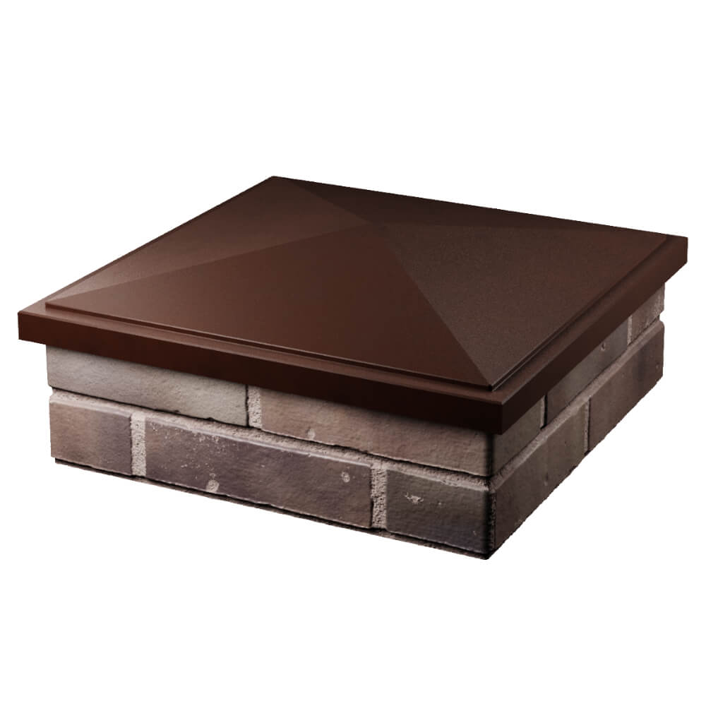 Колпак Zking БонаМоно Коричневый на столб 2х2 кирпича (515х515, 530х530мм) в Арзамасе фото