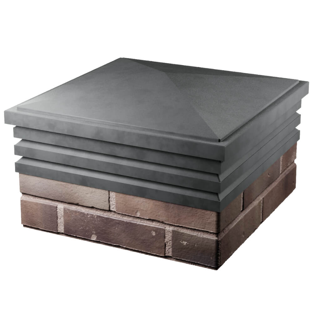 Колпак Zking Бона ХайТек Серый на столб 2х2 кирпича (513х513мм) в Арзамасе фото