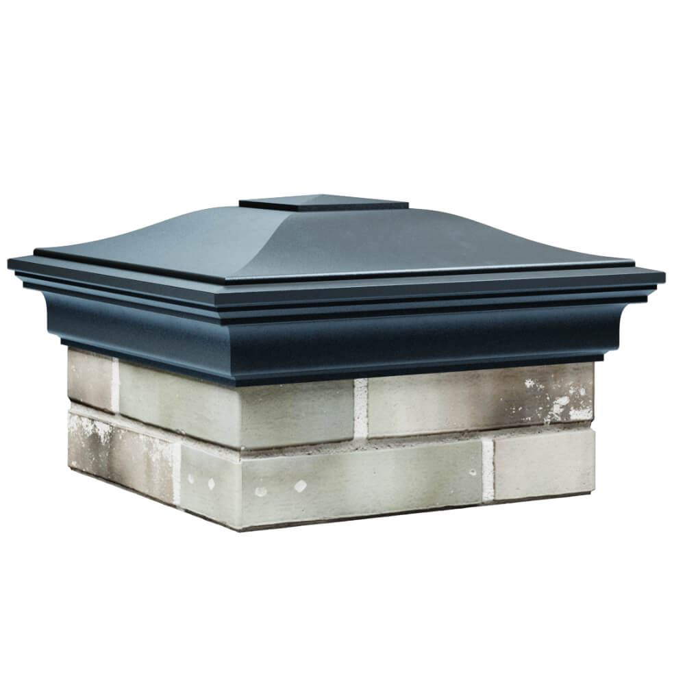 Колпак Zking Монблан Серый на столб 1.5х1.5 кирпича (385х385мм) в Арзамасе фото