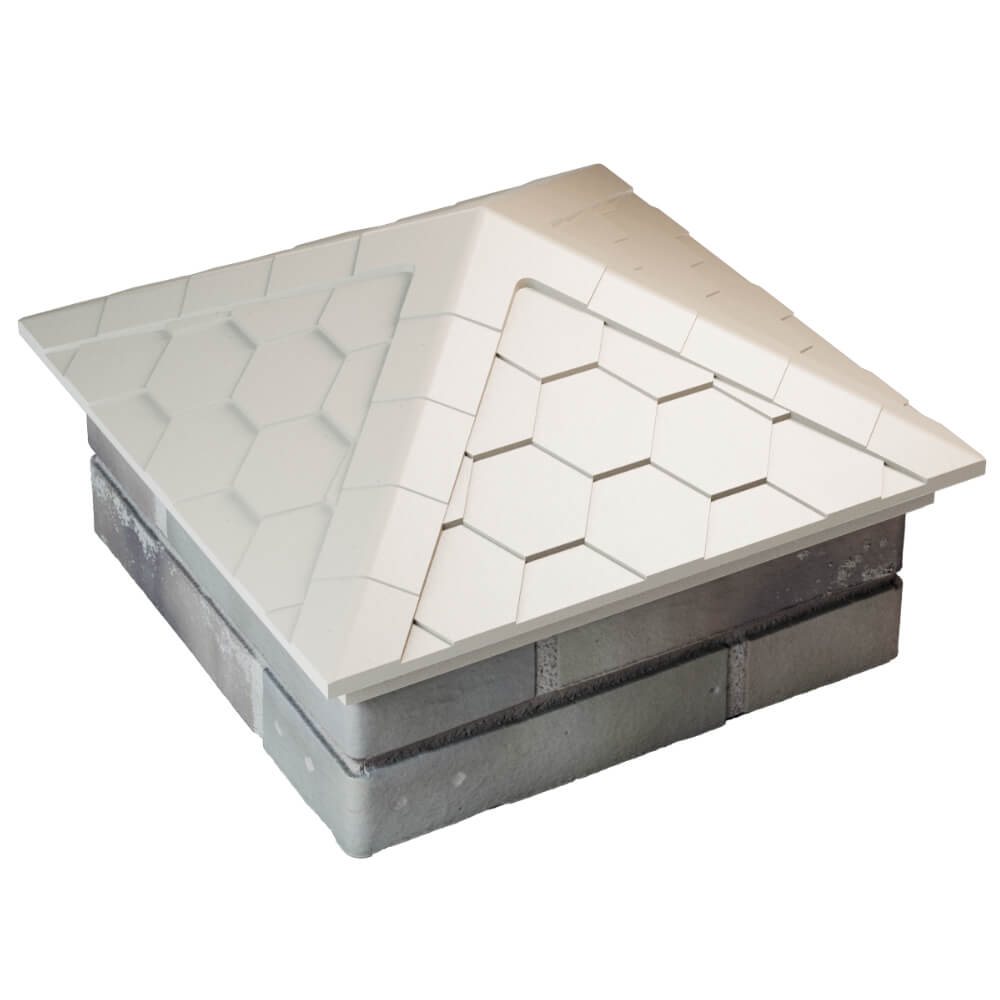 Колпак Zking Эверест Бежевый на столб 1.5х1.5 кирпича (390х390мм) в Арзамасе фото