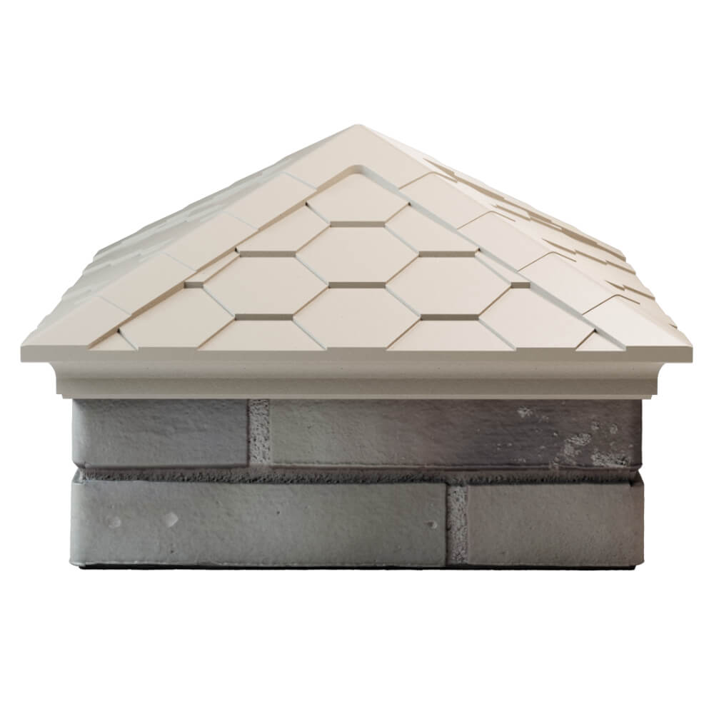 Колпак Zking Эверест Бежевый на столб 1.5х1.5 кирпича (390х390мм) Арзамас фото