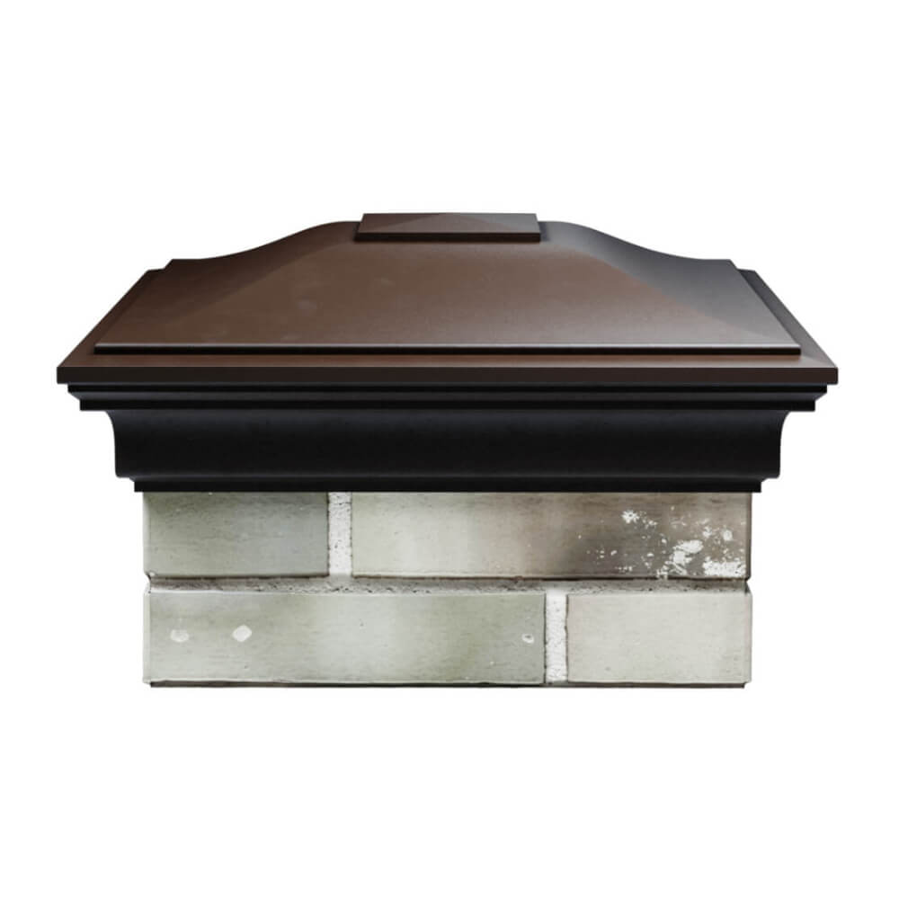 Колпак Zking Монблан Коричневый на столб 1.5х1.5 еврокирпича 0.7НФ (355х355мм) Арзамас фото