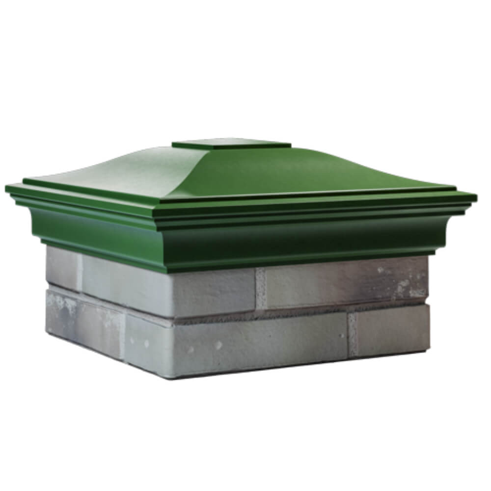 Колпак Zking Монблан Зеленый на столб 1.5х1.5 кирпича (385х385мм) в Арзамасе фото