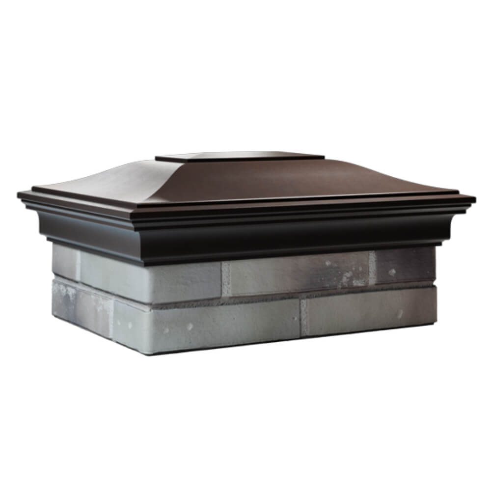 Колпак Zking Монблан Коричневый на столб 2х1.5 кирпича (515х385мм) в Арзамасе фото