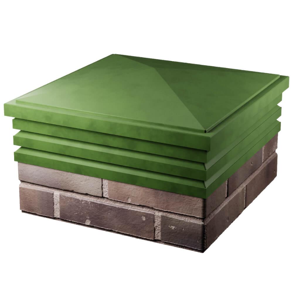 Колпак Zking Бона ХайТек Зеленый на столб 2х2 кирпича (513х513мм) в Арзамасе фото