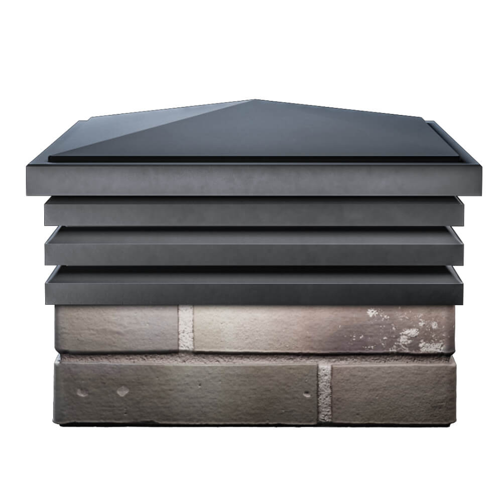 Колпак Zking Бона ХайТек Серый на столб 1.5х1.5 кирпича (385х385мм) Арзамас фото