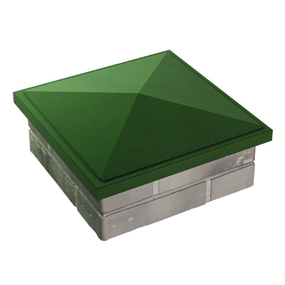 Колпак Zking БонаМоно Зеленый на столб 1.5х1.5 кирпича (385х385, 400х400мм) в Арзамасе фото