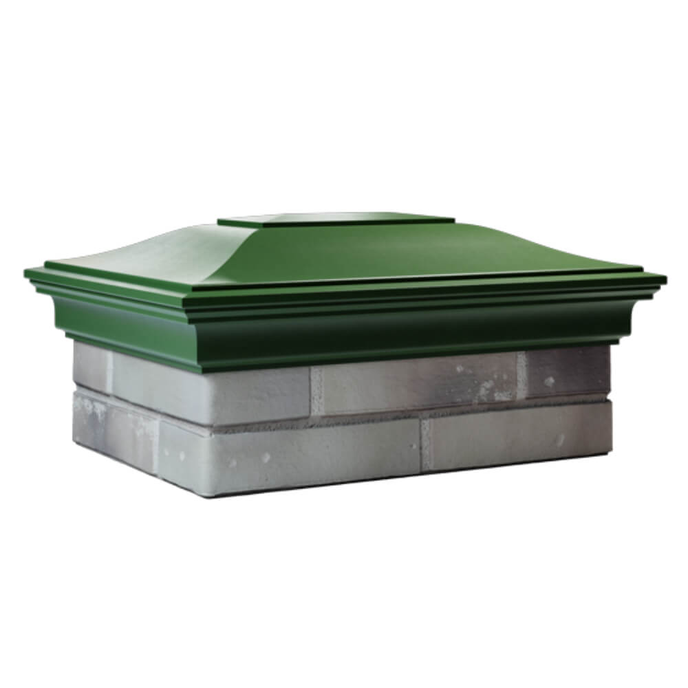 Колпак Zking Монблан Зеленый на столб 2х1.5 кирпича (515х385мм) в Арзамасе фото