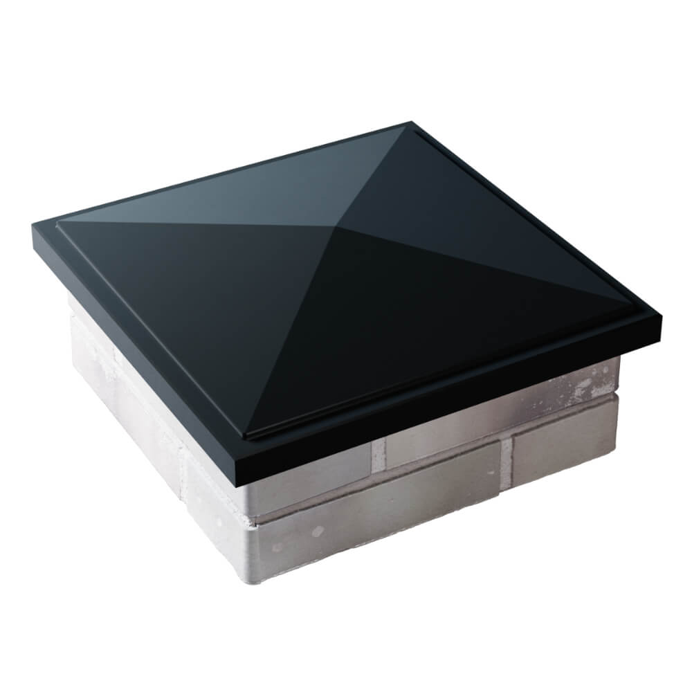 Колпак Zking БонаМоно Черный на столб 1.5х1.5 кирпича (385х385, 400х400мм) в Арзамасе фото