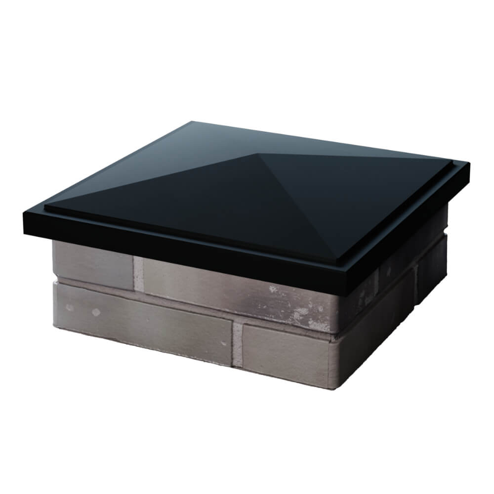 Колпак Zking БонаМоно Черный на столб 1.5х1.5 кирпича (385х385, 400х400мм) в Арзамасе фото