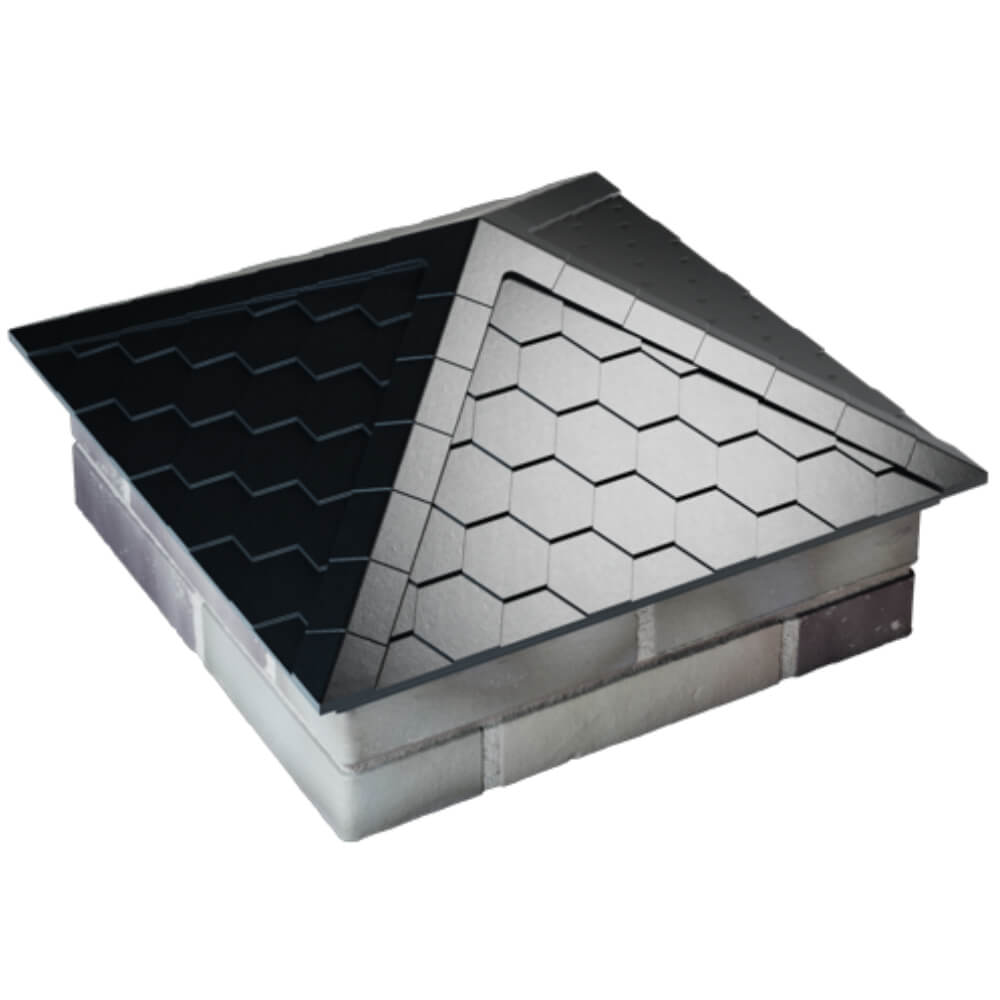 Колпак Zking Эверест Черный на столб 2х2 кирпича (535х535мм) Арзамас фото